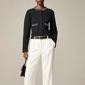 J. Crew Emilie sweater lady jacket with jewel trim